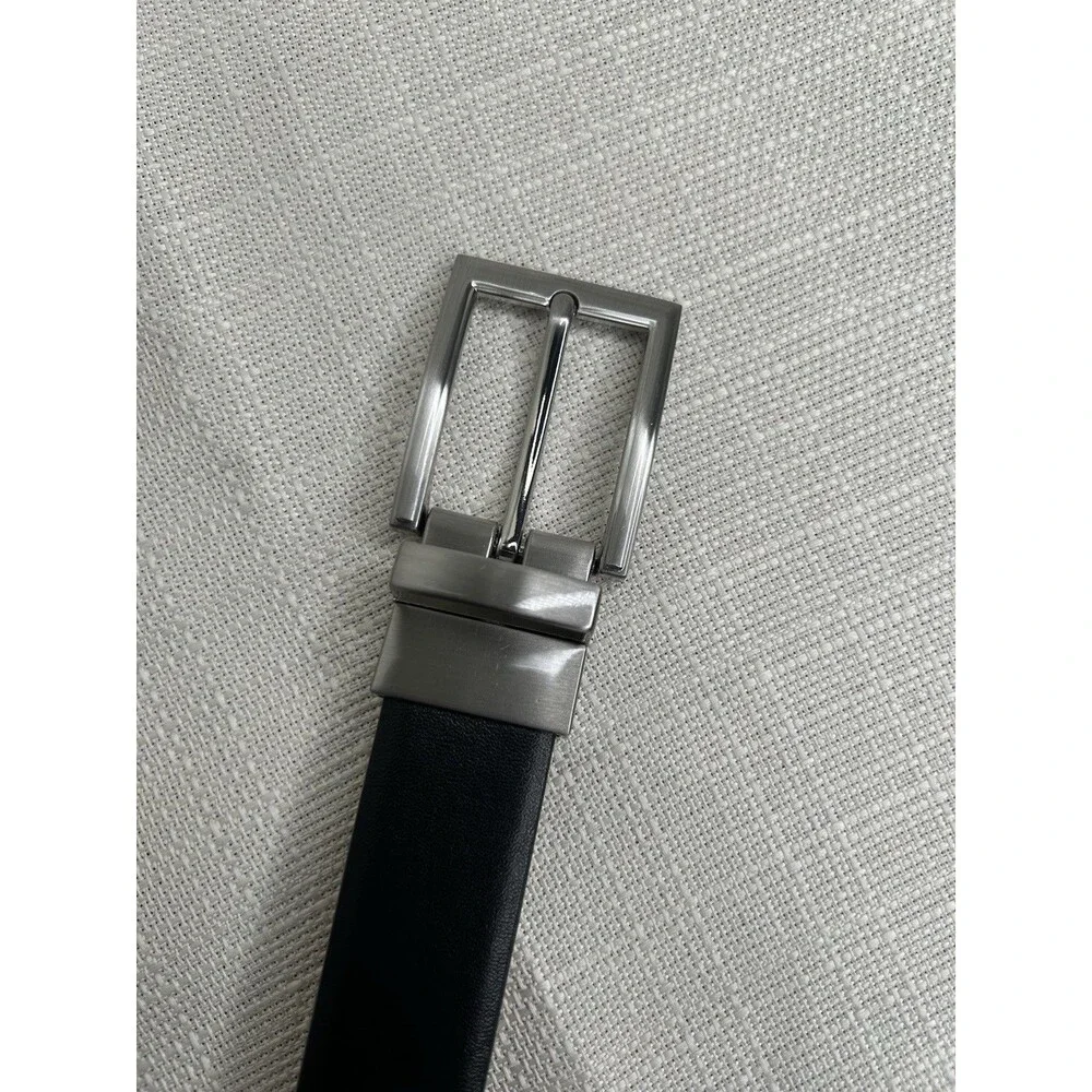 Boys Small/Medium Reversible Black Brown Leather Belt